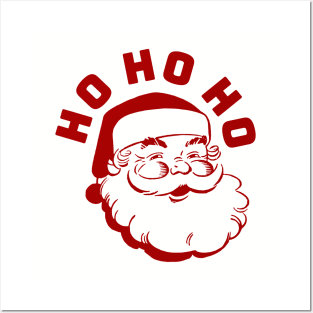 SANTA - HO HO HO - red version Posters and Art